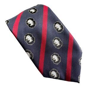 Vintage Wembley Lionshead crest power stripe neck tie 4”w
